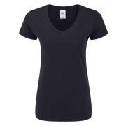 Fruit of the Loom Dames iconisch v hals t-shirt