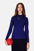 William de Faye Funnel neck blauw