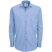 B and C B&c heren slimme lange mouwen poplin shirt / heren shirts