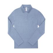 B and C Dames my polo 210 heather poloshirt met lange mouwen