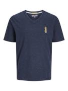 Jack & Jones Jorpalm emb tee ss v-neck dut navy