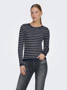 Only Onlmila ls stripe button o-neck cs