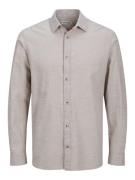 Jack & Jones Jjesummer shirt ls sn beige