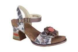 Laura Vita Decbyo 22 gris dames sandalen gekleed