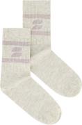 By-Bar Amsterdam Logo sparkle socks light grey melee