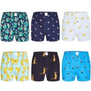 MG-1 Wijde losse boxershorts heren 6-pack pack d722 met prints