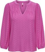 Only Onlsandra l/s split top jrs fuchsia fedora