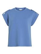 Vila Visiffi o-neck cap sleeve toppb licht