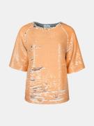 Mucho Gusto ® pailletten trui oranje zilver