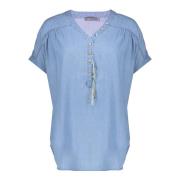 Geisha Top sleeveless blue denim