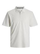 Jack & Jones jprrodney ss zip polo styd ss25 12286330 cloud dancer