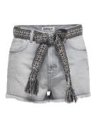 Only Onlrobyn ex hw st vintage dnm short grey denim