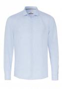 Pure 3805-21110 102 plainlight blue heren linnen overhemd lange mouw