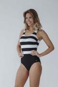 Bomain ladies swimsuit oslo badpak dames zwart-wit