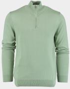 Bos Bright Blue Pullover met halve rits in mint 302/8121