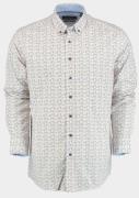 Bos Bright Blue R.b. boston casual hemd lange mouw regular fit cotton ...