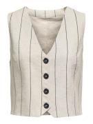 Jacqueline de Yong Jdymilla sl waistcoat wvn ecru dessin