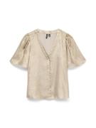 Vero Moda Vmamalia ss v-neck top exp goudkleurig