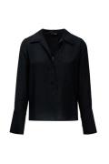 Salsa 21009387 basic half-placket blouse