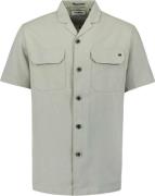 No Excess Overshirt full button short sleeve smoke