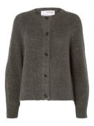 Selected Femme slflulu ls knit short cardigan noos 16074481 medium gre...