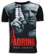 Local Fanatic El padrino face digital rhinestone t-shirt