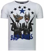 Local Fanatic Bad boys pinscher rhinestone t-shirt