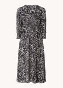 Whistles ShadowLeopardShirredDress