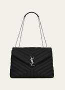 Saint Laurent Loulou Medium schoudertas van kalfsleer