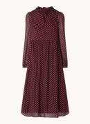 Whistles Trapeze midi tuniekjurk met stippenprint