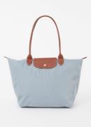 Longchamp Le Pliage Original schoudertas L met leren details