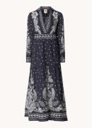 Farm Rio Maxi blousejurk met paisley dessin en strikceintuur