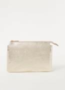 Whistles Elita clutch van leer met metallic finish