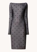 Givenchy Midi jurk van mesh met logoprint