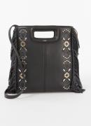 Maje M Bag handtas van schapenleer met franjes en studs