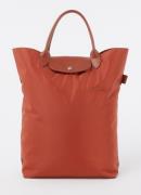 Longchamp Le Pliage Original handtas M met leren details