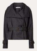 Acne Studios Trenchcoat in wolblend met strikceintuur