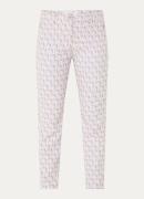 BRAX Maron high waist slim fit pantalon met grafische print