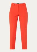 Claudia Sträter High waist straight fit pantalon van travelstof met st...