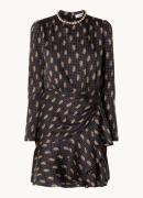 Sandro Midi jurk met print en strass