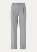 Claudia Sträter High waist straight fit pantalon met steekzakken