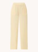 Benetton High waist wide fit pantalon van satijn