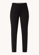 Beaumont Charlie mid waist slim fit cropped pantalon met persplooi