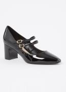 Dune London Approval pump van leer met lakfinish