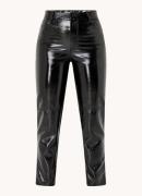 JOSH V Bo high waist slim fit broek van imitatieleer met lakfinish