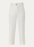 Benetton High waist loose fit cropped pantalon in wolblend met steekza...