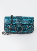 Zadig&Voltaire Kate clutch van geitenleer met slangenprint