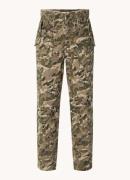 Zadig&Voltaire Pilote high waist tapered fit cargobroek met camouflage...