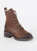 Dune London Paniz veterboot van nubuck met teddy voering