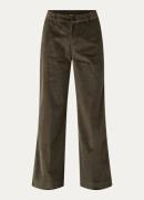 ba&sh Nali high waist wide fit broek van corduroy met steekzakken